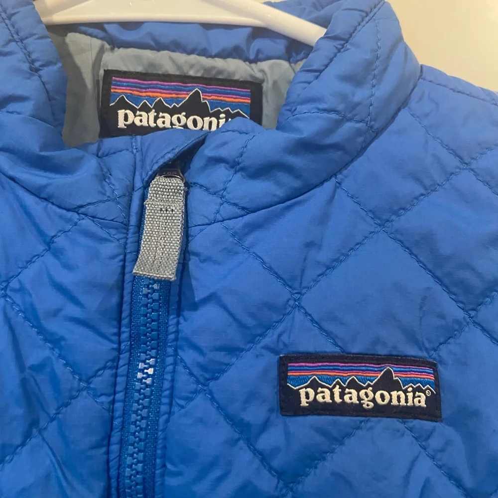 Patagonia Royal Blue Quilted Jacket with Logo Patch